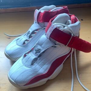 Vintage Nike Air Pennies Red and White Colour-way fantastic condition SZ 10.5